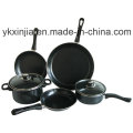 7PCS Aço Carbono Non-Stick Cookware Set utensílios de cozinha